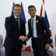 Rishi Sunak și Emmanuel Macron