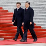 Emmanuel Macron, președintele Franței, și Xi Jinping, președintele Chinei (sursă foto: ndtv.com)