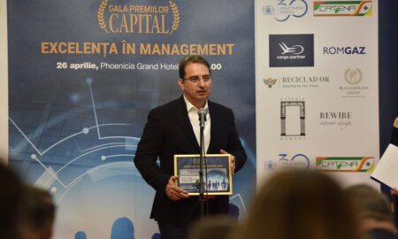 Daniel Epure, director Fundația Metropolis, pe scena Galei Capital „Excelență în Management”Sursa foto Cristian Velea