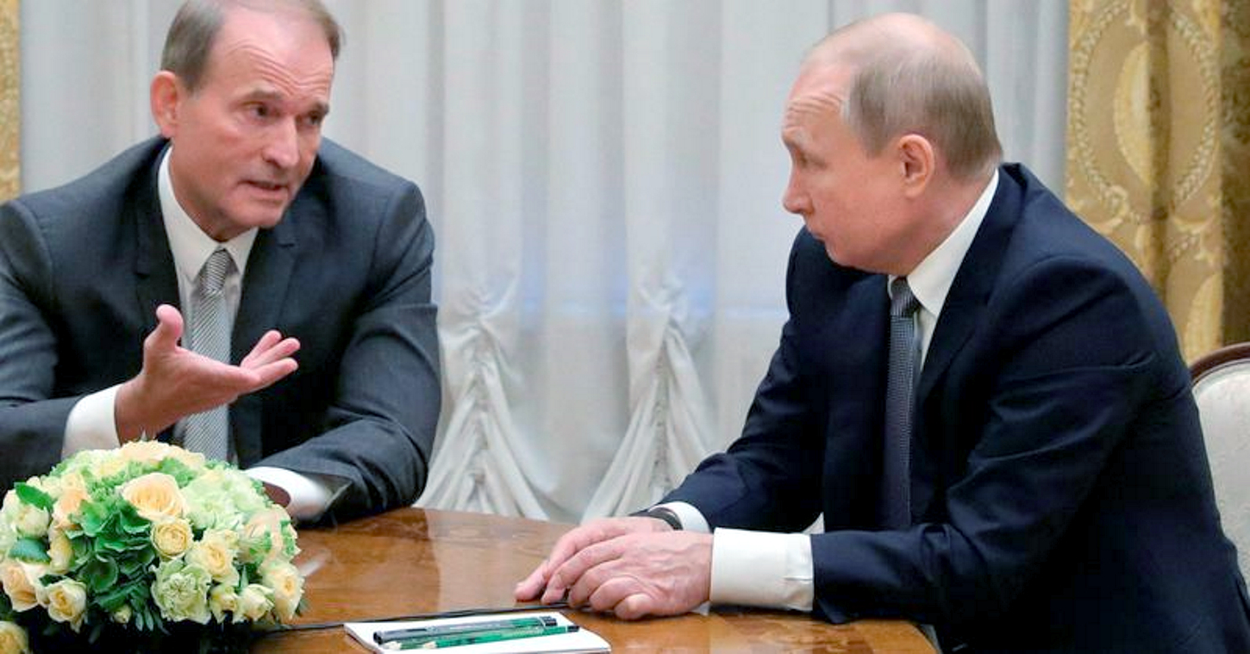 Oligarhul Viktor Medvedciuk și Vladimir Putin SURSA FOTO: ATLANTICOUNCIL.COM