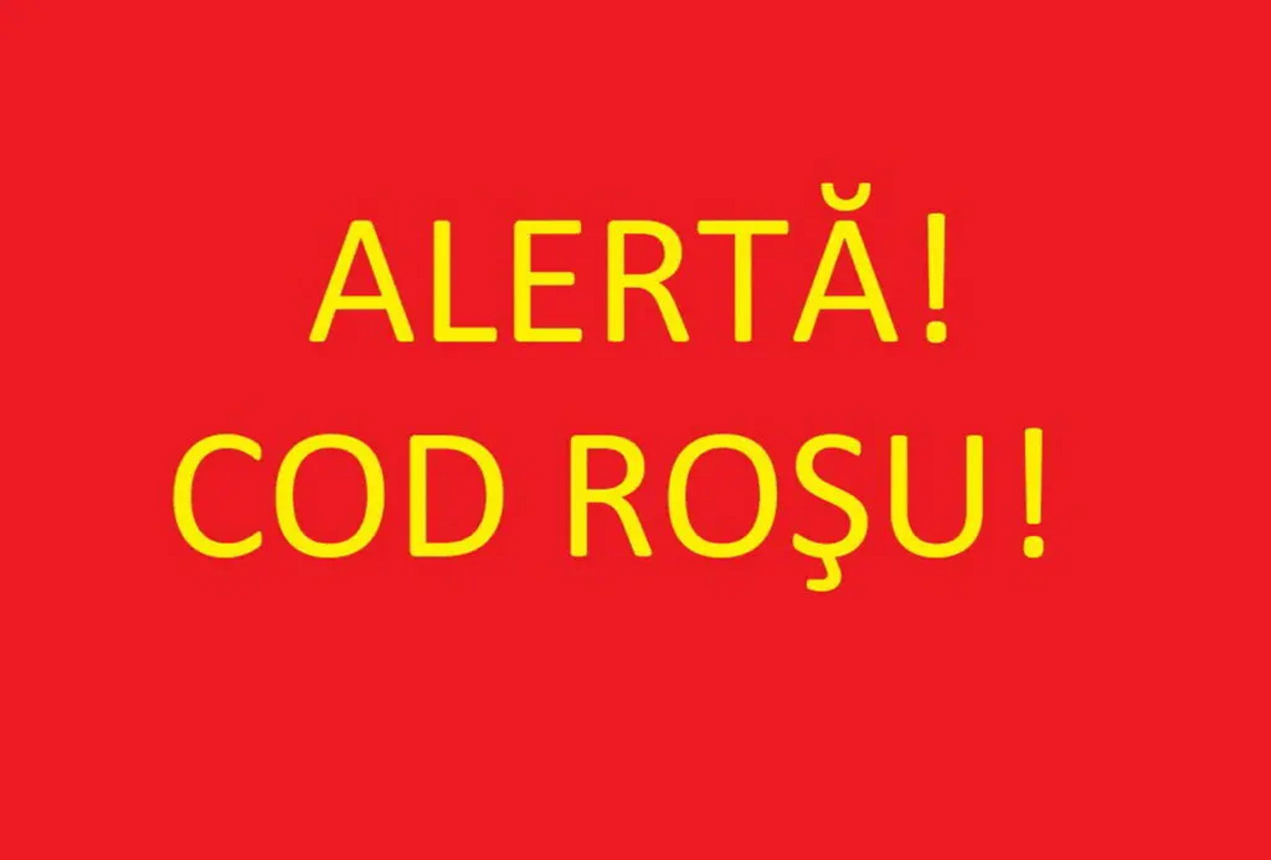 Alertă meteo Cod Roșu