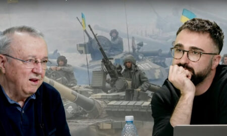Jurnalistul Ion Cristoiu și Ionuț Cristache, în cadrul podcastului „Hai România” din data de 3 aprilie 2023 (sursă foto: captură video Hai România)