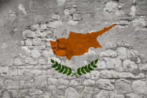 Steag național Cipru pe zid Sursă foto: Dreamstime