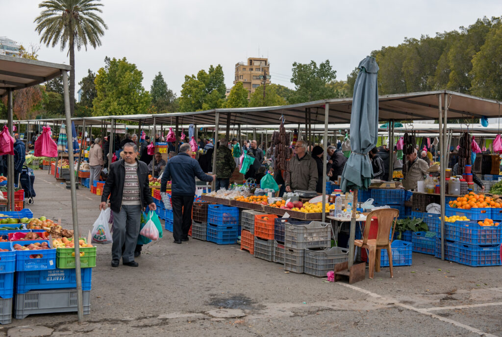 Piață de fructe în Nicosia, Cipru. Sursă foto: Dreamstime