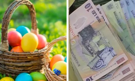 coș cu ouă și bani; sursă foto: romaniatv.net
