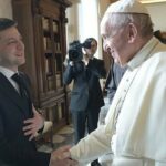 Volodimir Zelenski și Papa Francisc Sursă foto spzh.news