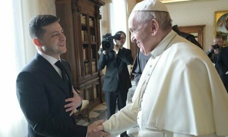 Volodimir Zelenski și Papa Francisc Sursă foto spzh.news