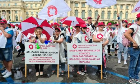 Federația Sanitas protest Sursă foto Viața Medicală