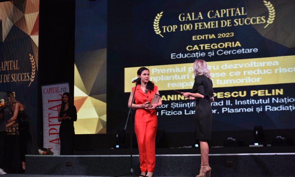 Gala Top 100 femei de succes. Gianina Popescu Pelin, cercetătoare INFLPR: „Principalul scop al cercetării este de a crește calitatea vieții”