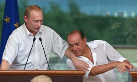Vladimir Putin și Sivio Berlusconi Sursă foto POLITICO
