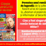 Evenimentul Istoric nr. 65! Află povestea românilor cu vieți legendare, de la șoferul lui Al Capone, la finul dictatorului german
