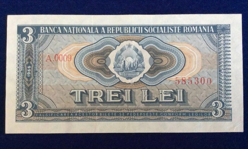 Bancnota de 3 lei din 1966, la mare căutare. Cu cât se vinde în prezent