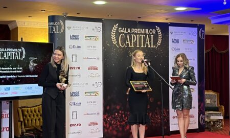 Soprana IRINA BAIANȚ, pe scena Premiilor Capital (sursă foto: Infofinanciar)