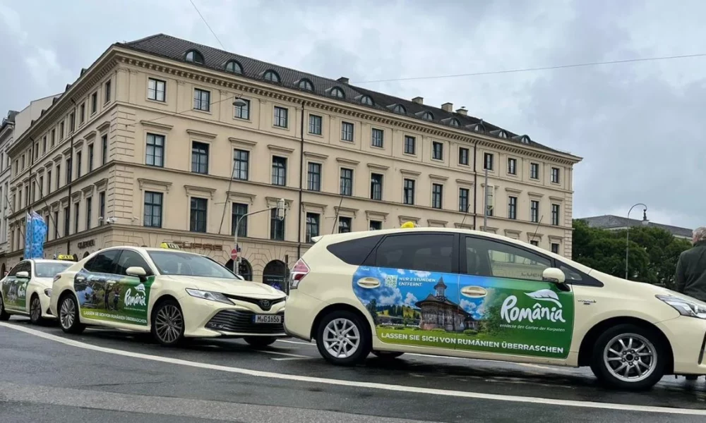 Taxiurile din Germania, noua modalitate de promovare a României. Cum își face țara reclamă peste hotare
