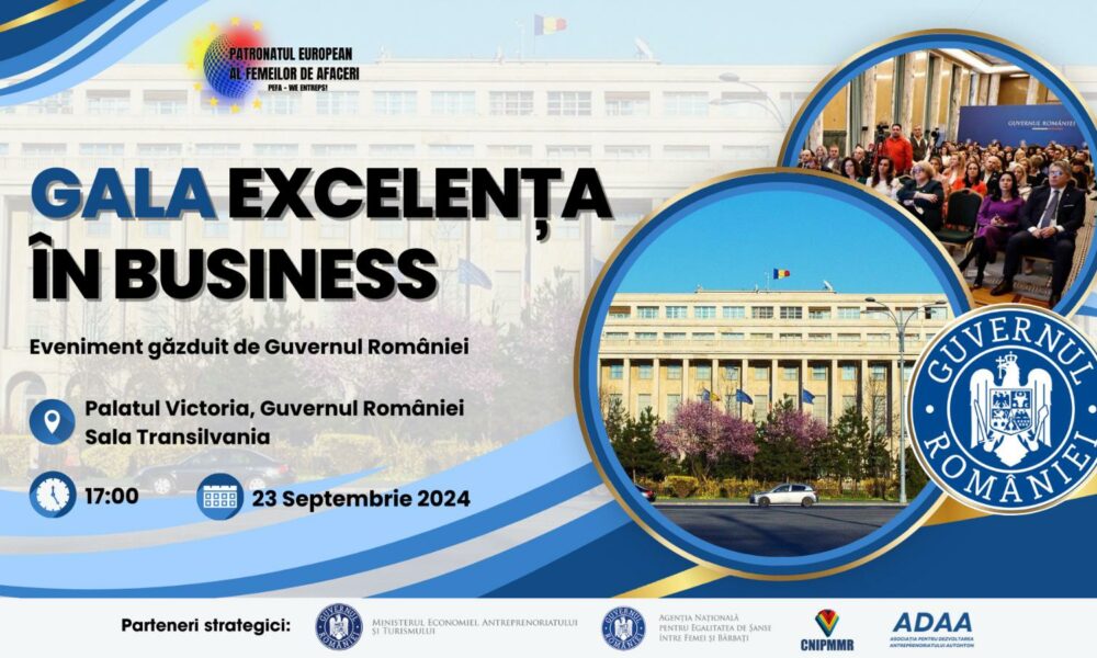 Gala Excelența în Business 2024, eveniment de referință pentru antreprenori. Promovează un climat etic de afaceri și responsabil