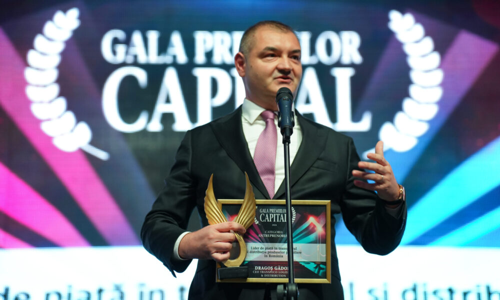 Gala Premiilor Capital 2024: Dragoș Gâdoiu, Transpeco, premiu pentru menținerea poziției de lider pe piața produselor petroliere