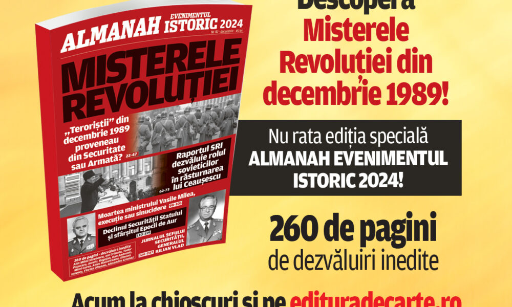 Se lansează Almanahul Evenimentul Istoric 2024! Descoperă misterele Revoluției din decembrie 1989