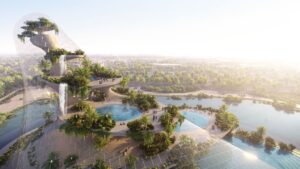 Insulele din cer din Dubai (sursă foto: CNN)